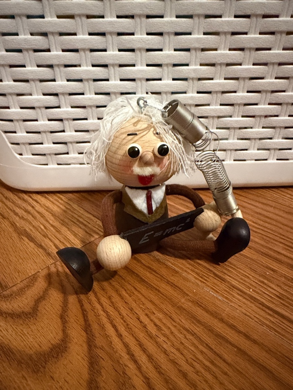 Vintage Pipiter Albert Einstein Collectible Wooden Toy Handmade Doll Figure